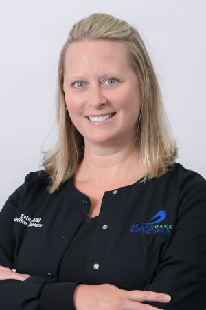 Dental office manager treatment coordinator and dental hygienist Erin Haynes